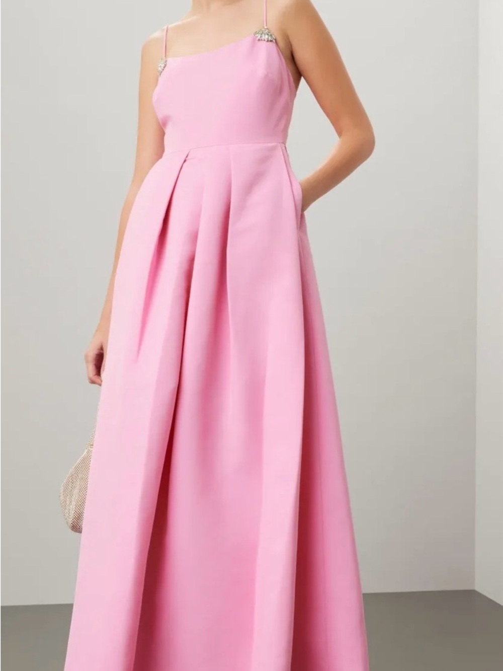 Sachin + Babi Pink Spaghetti-Strap Prom Dress